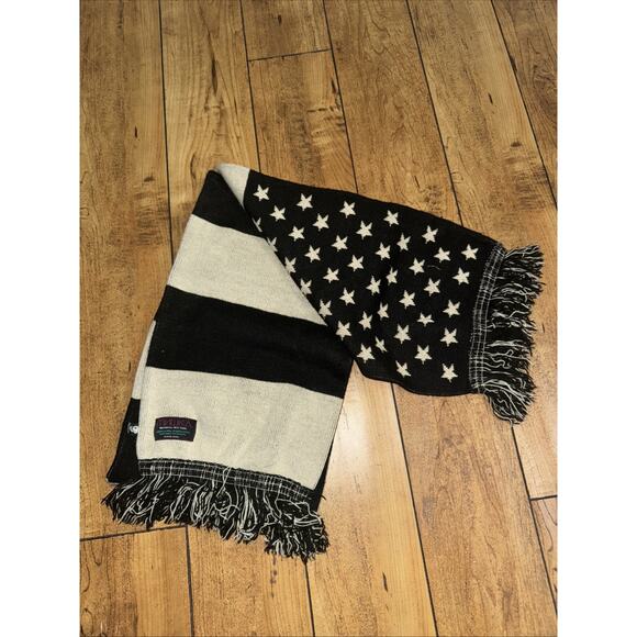 Mishka NYC American Flag Scarf Black And Cream - Picture 1 of 3